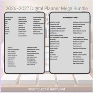 "2026–2027 Ultimate Digital Planner System | 7,500+ Canva Templates (PLR/MRR)