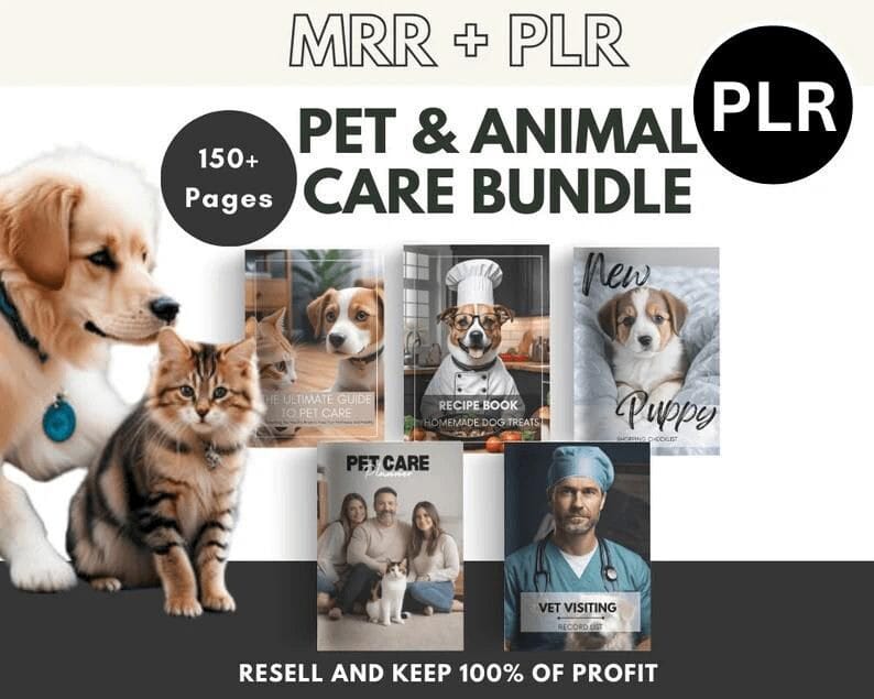 Ultimate Pet Care Planner Bundle | 100+ Editable Canva Templates (PLR/MRR)" - Image 3