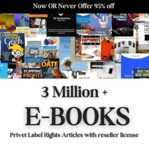 Build Your Content Empire: 3M+ eBooks & 3M+ PLR Articles with Resell Rights