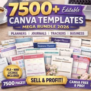 7,500+ Mega 2026 Canva Planner Bundle | PLR & MRR Commercial Rights"